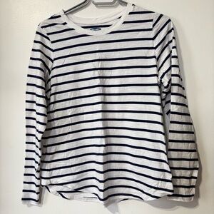 🎉4/30$🎉 Old Navy White & Navy Striped Long Sleeve Tee – Size S ⚓